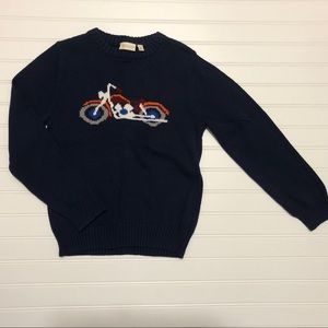NEW Boys Sonoma Motorcycle Sweater Blue